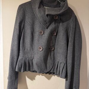 Forever Audrey Gray Double-Breasted Women's Jacket